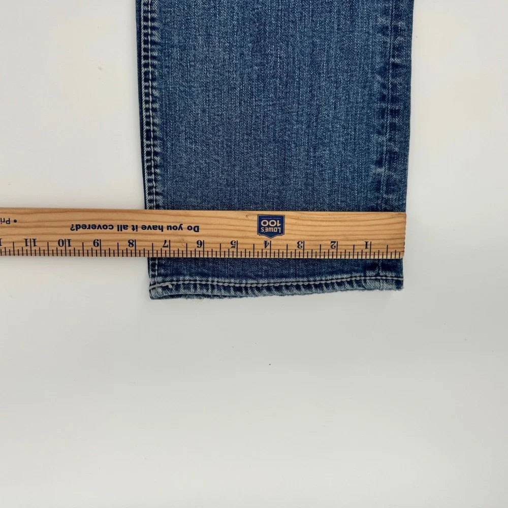 BKE Jake Straight Jeans Mens 33x34 Blue‎ Distressed Ripped Denim Stretch Pants